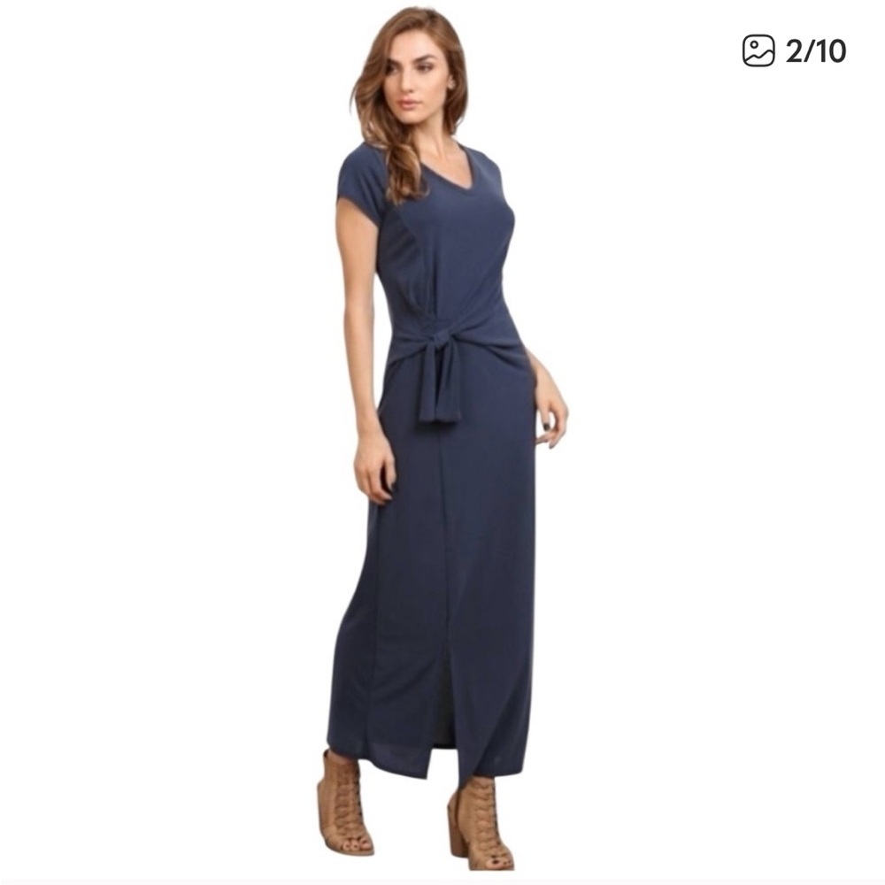 Hummingbird Burgundy Maxi‎ Dress MODAL